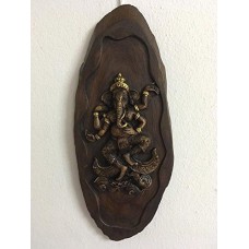 Wall Wooden Hanging Ganesha resins on Teak Decor Statues & Figures   173425713081